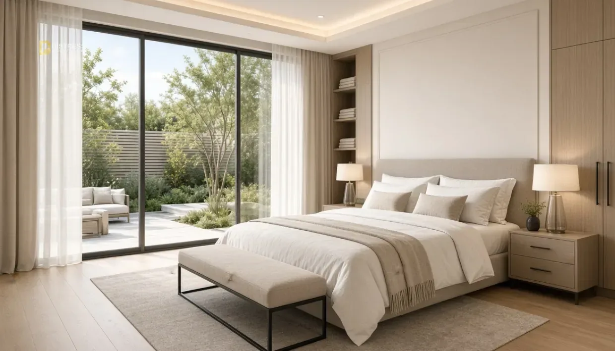 4-Bedroom Townhouse Violet 2 Damac Hills 2 — Master Bedroom