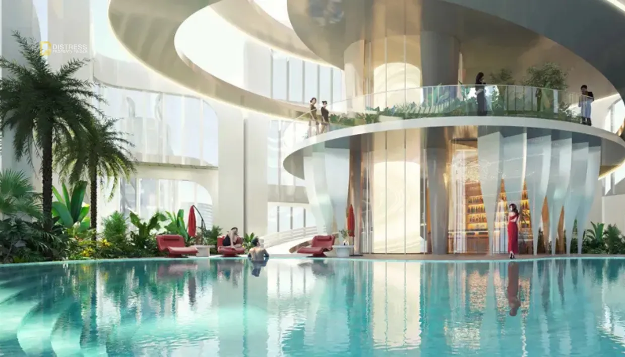 Volta Apartments by Damac Properties at Downtown, Dubai - infinity pool