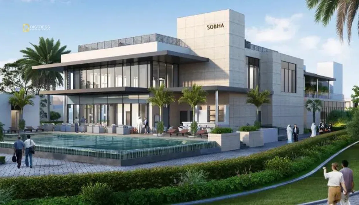 5-Bedroom Villa Sobha Elwood Dubailand — Bedroom With Pool