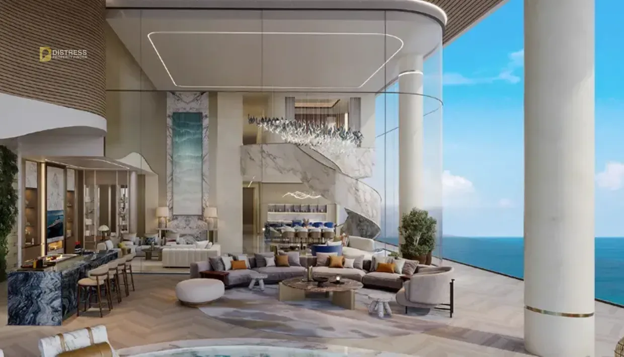 5-Bedroom Penthouse One Crescent Palm Jumeirah — Living Room