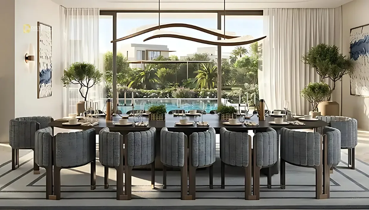 5-Bedroom Villa Address Villas Tierra The Oasis — Villas At Dubai Properties Dinning Room