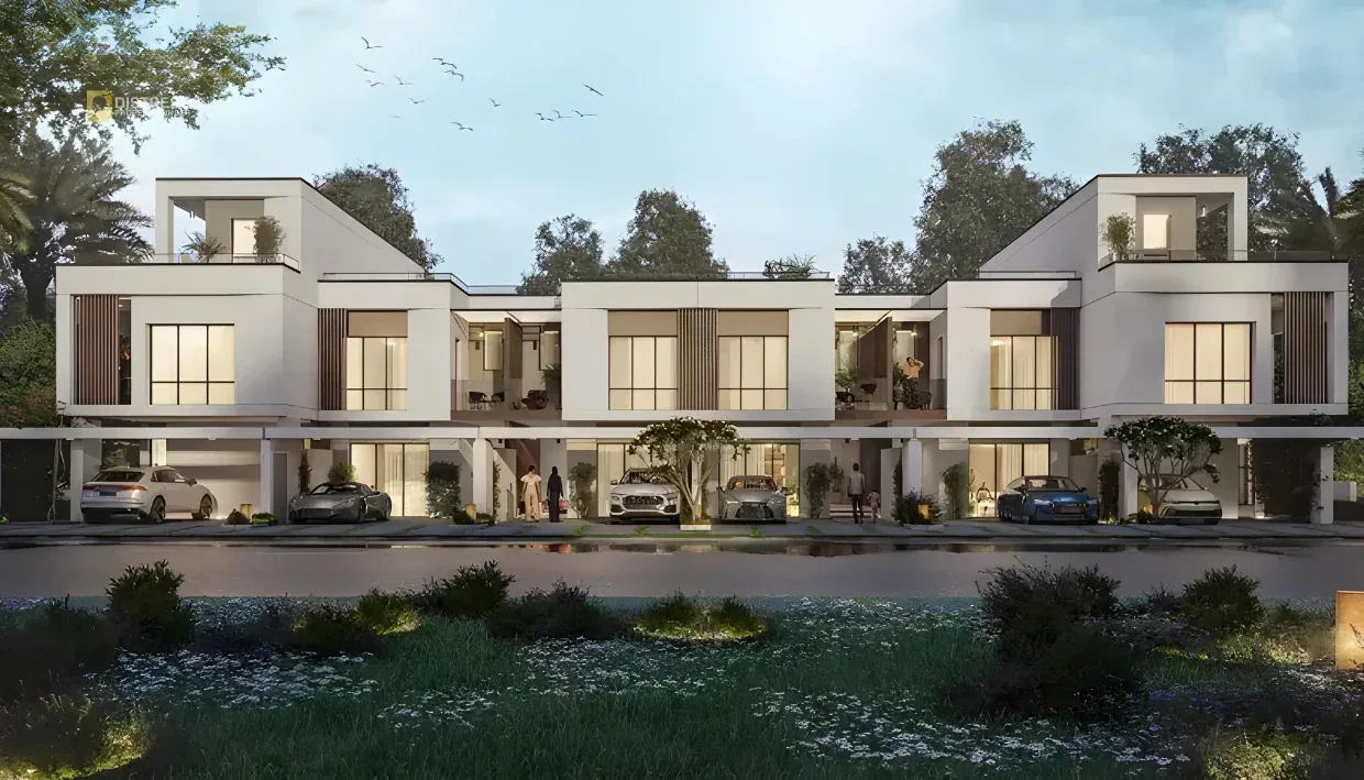 5-Bedroom Villa DAMAC Riverside Dubai Investments Park 2 — Bedroom Single Row Off Plan Townhouse At