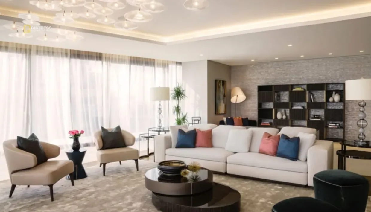 5-Bedroom Penthouse W Residences Mansion 1 The Crescent — Living Room