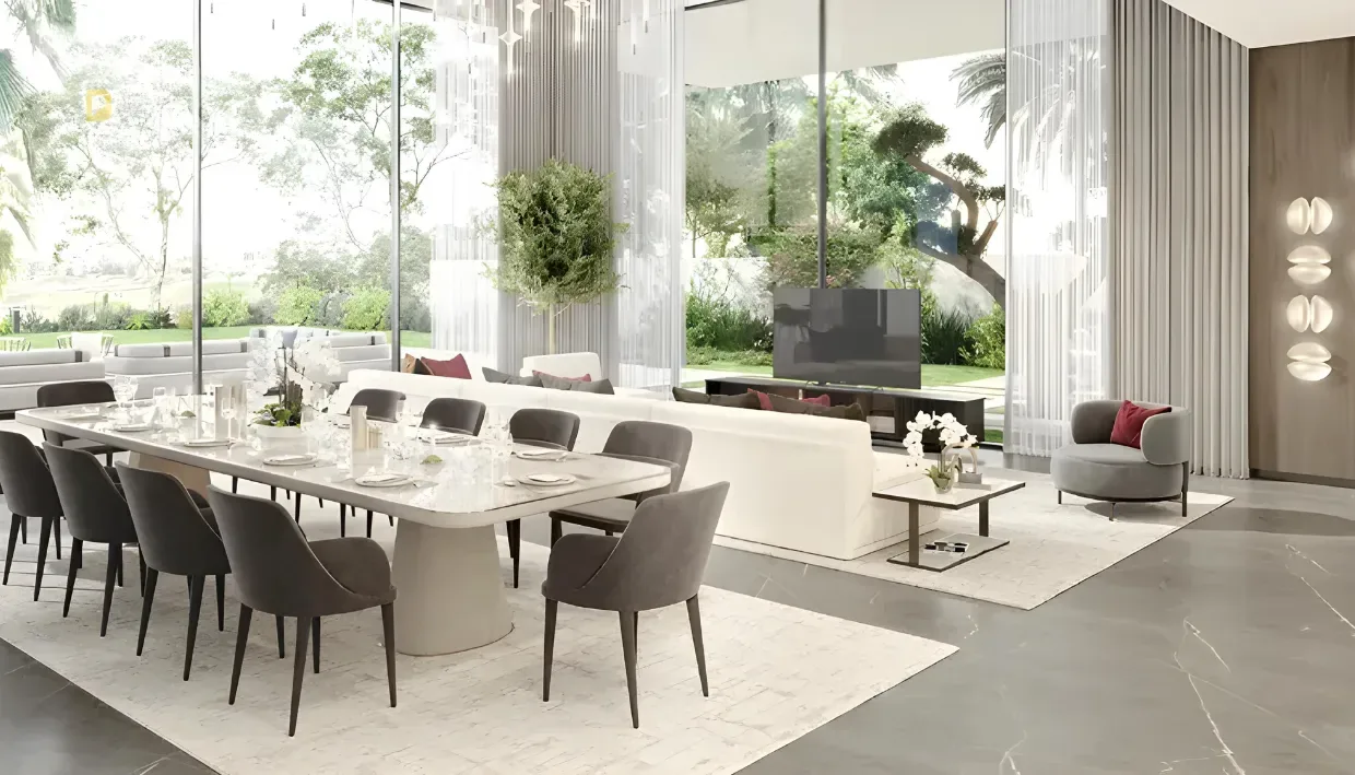 6-Bedroom Villa Autograph Collection Damac Hills — Distress 6br Maid Dinning Area