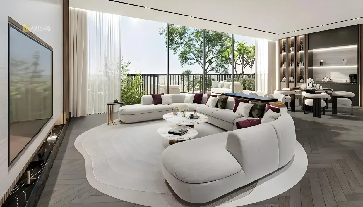 6-Bedroom Villa Autograph Collection Damac Hills — Distress 6br Maid Living Room