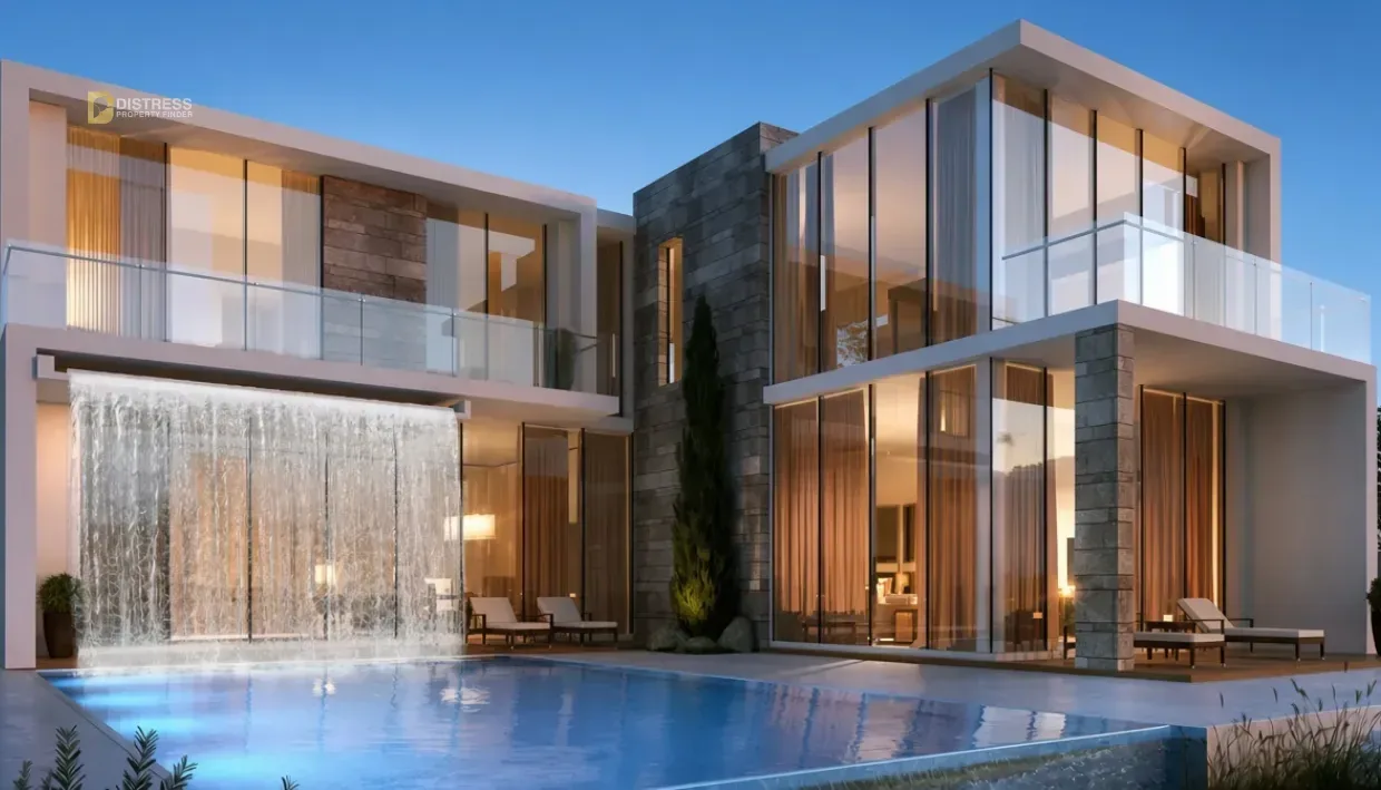 6BR Villa in Trump Estates, DAMAC Hills at AED 14,650,000 - Below Market, Golf and Lagoon View, Fully Upgraded and Furnished