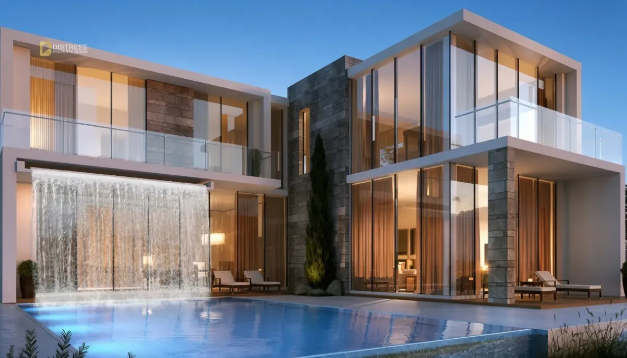 6-Bedroom Villa Trump Estates Damac Hills — Bedroom With And Lagoon Views In Transacted