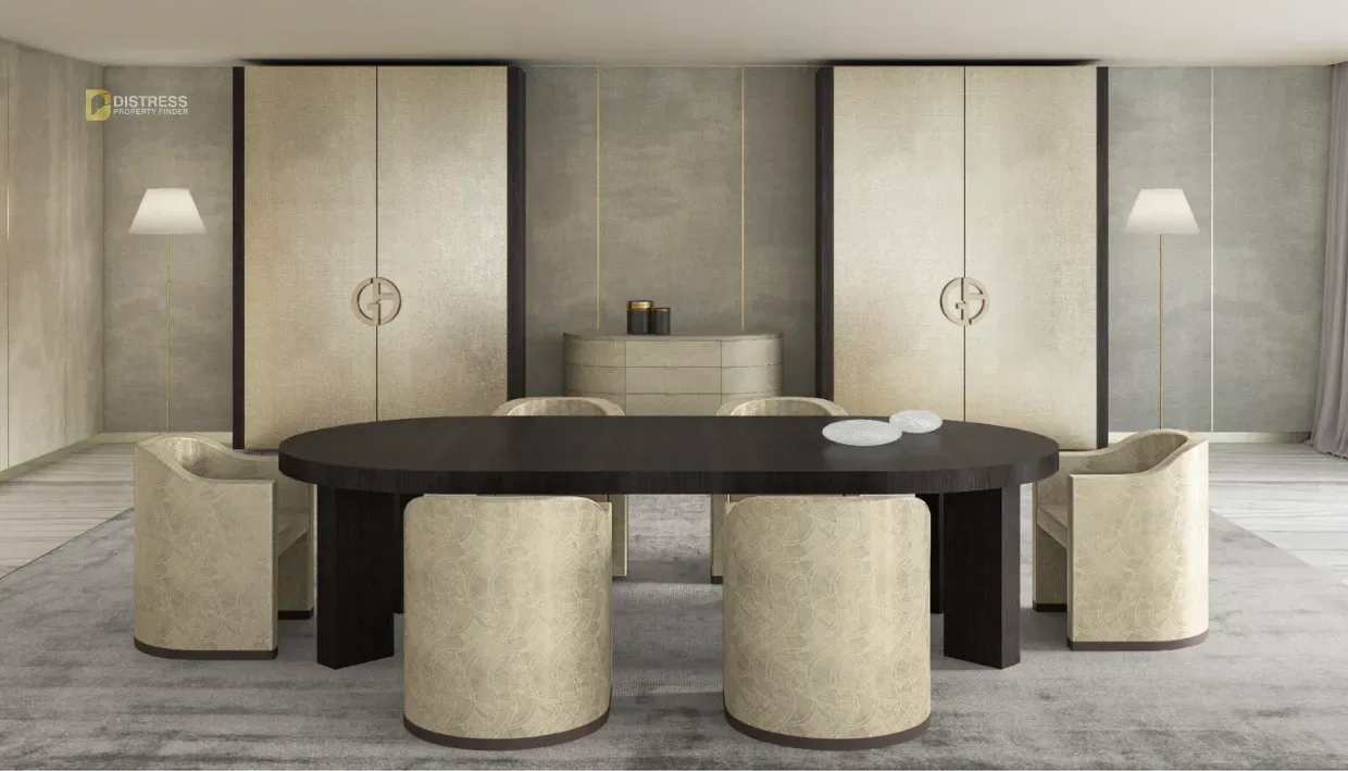 3-Bedroom Apartment Armani Beach Residences Palm Jumeirah — Dinning Area