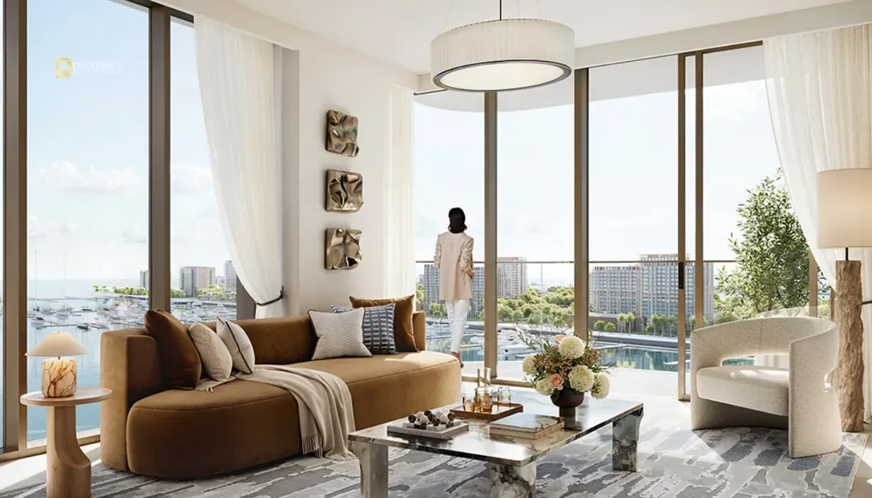 3-Bedroom Apartment Baystar by Vida Rashid Yachts & Marina — Mina Rashid Dubai Emaar Living Room
