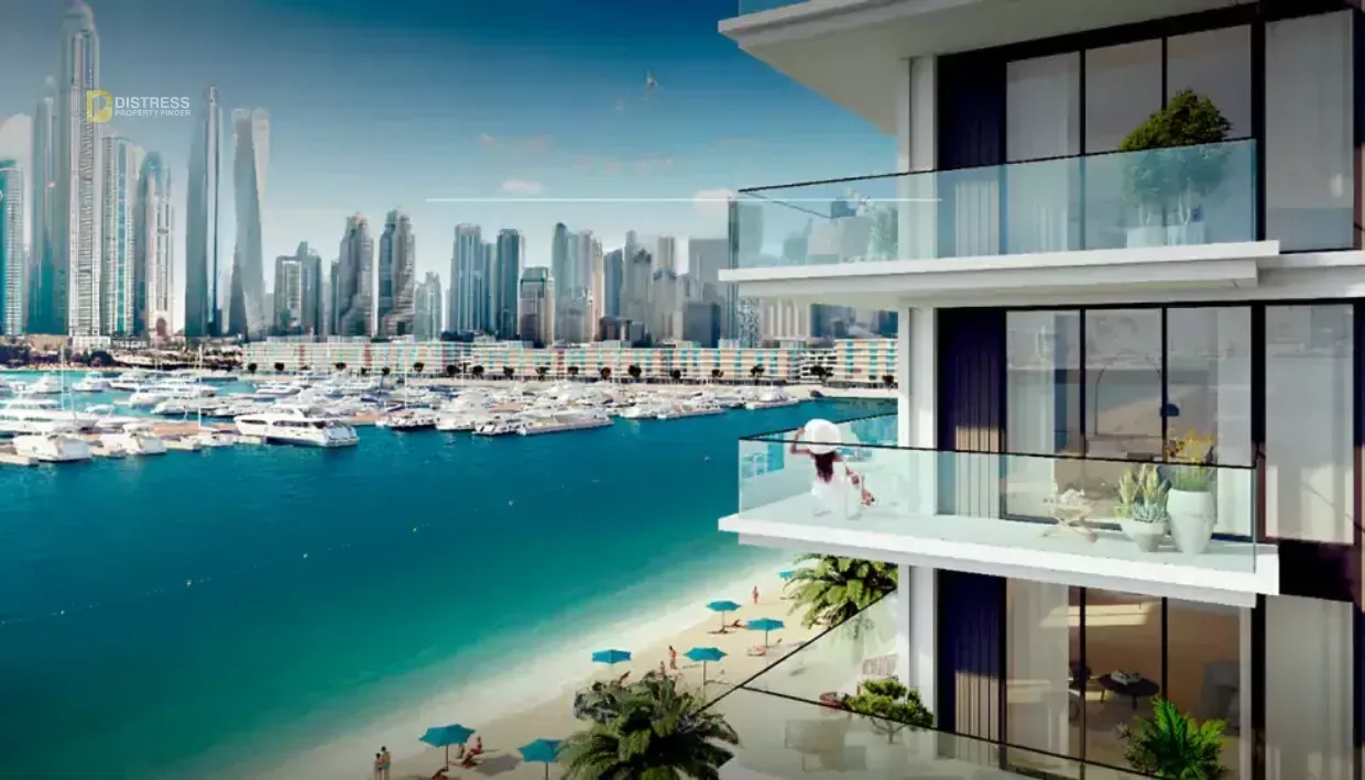 2-Bedroom Apartment Beach Mansion Tower 1 Emaar Beachfront — At By Properties Balcony