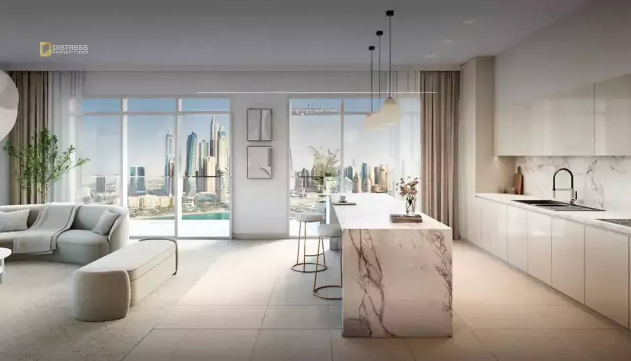 2-Bedroom Apartment Beach Mansion Tower 1 Emaar Beachfront — At By Properties Kitchen
