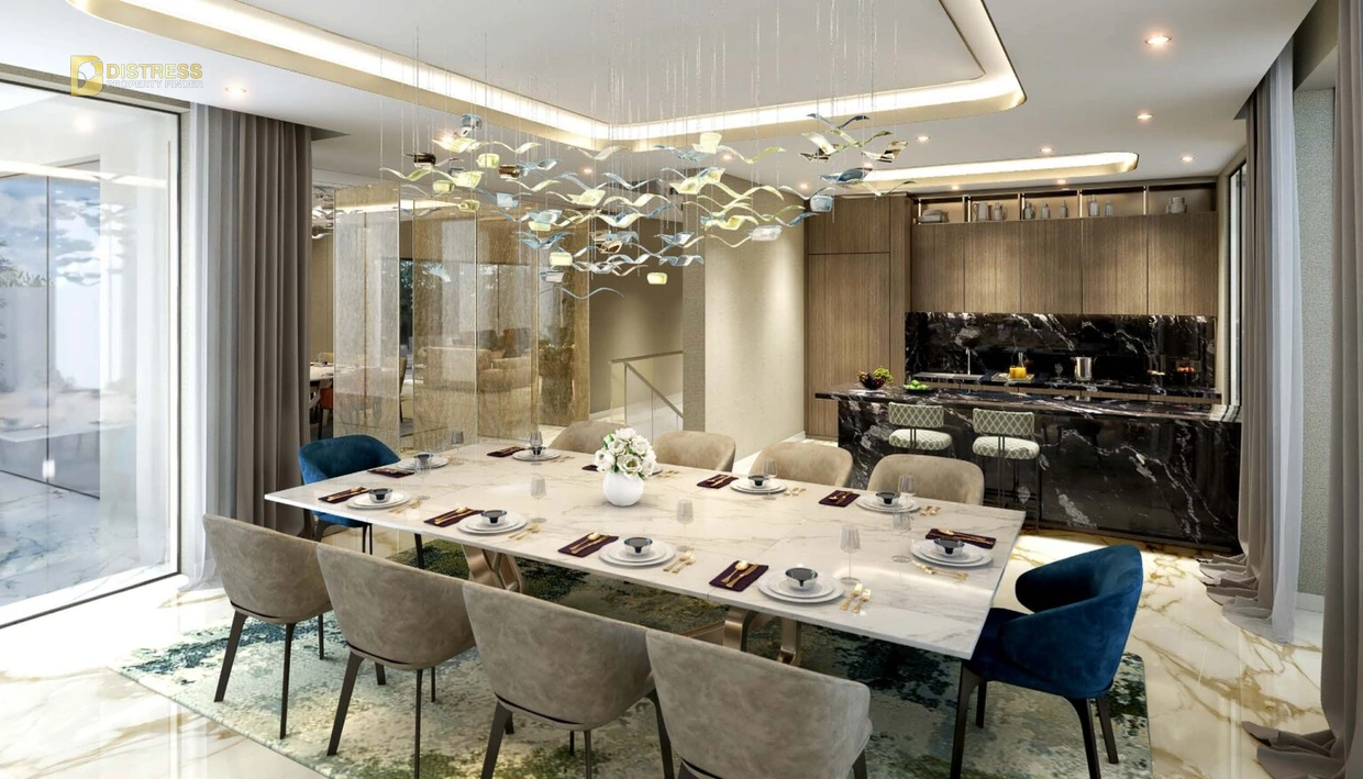 Chelsea Residences Tower B Dubai Maritime City - Damac Properties - Open Plan Living and Dining