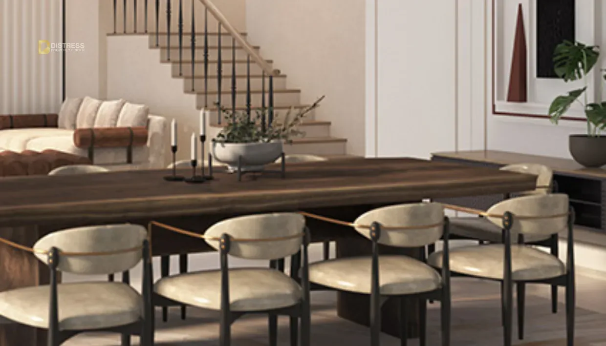 4-Bedroom Townhouse Nice DAMAC Lagoons — Cluster At By Properties Dinning