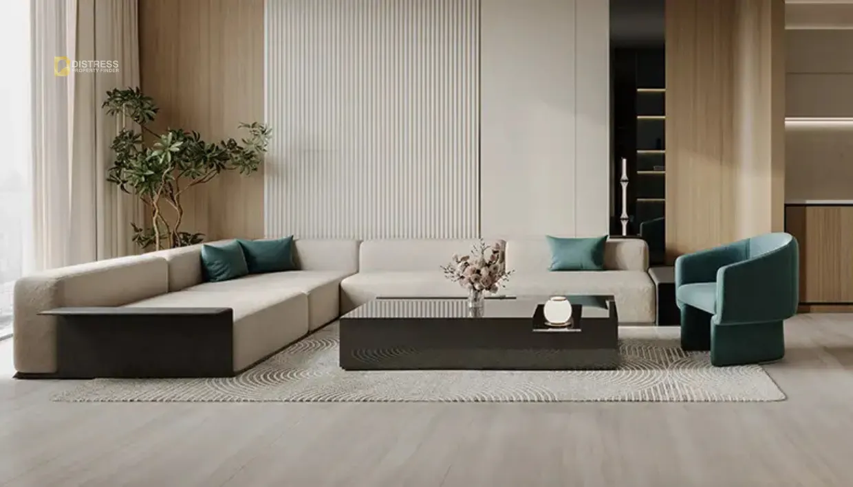 Binghatti Aquarise at Business bay by Binghatti - living area