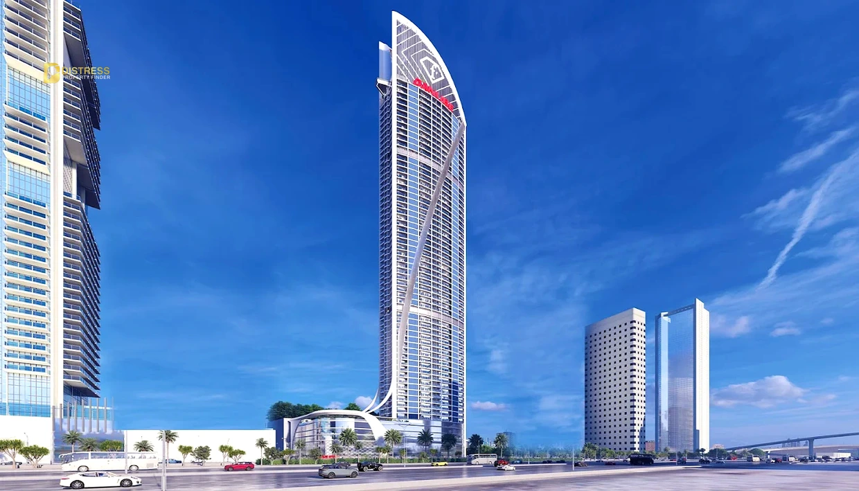 Dubai distress property Fashionz by Danube 1BR JVT 10% below OP+DLD JVT Skyline and Community View