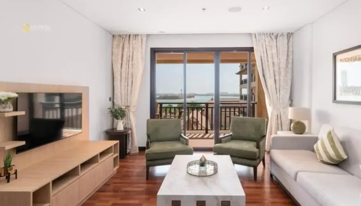 2-Bedroom Apartment Royal Amwaj Residences South Palm Jumeirah — Residences South Living Room