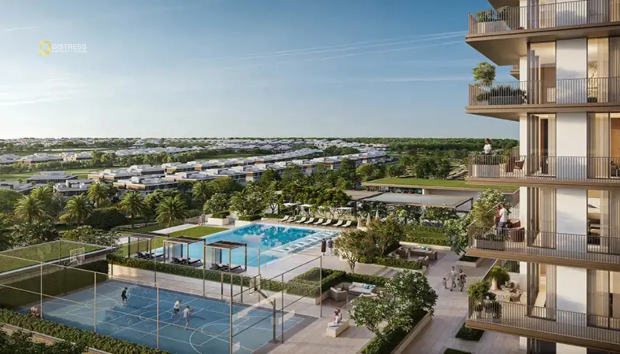 Dubai distress property Greencrest at Dubai Hills Estate by emaar - building