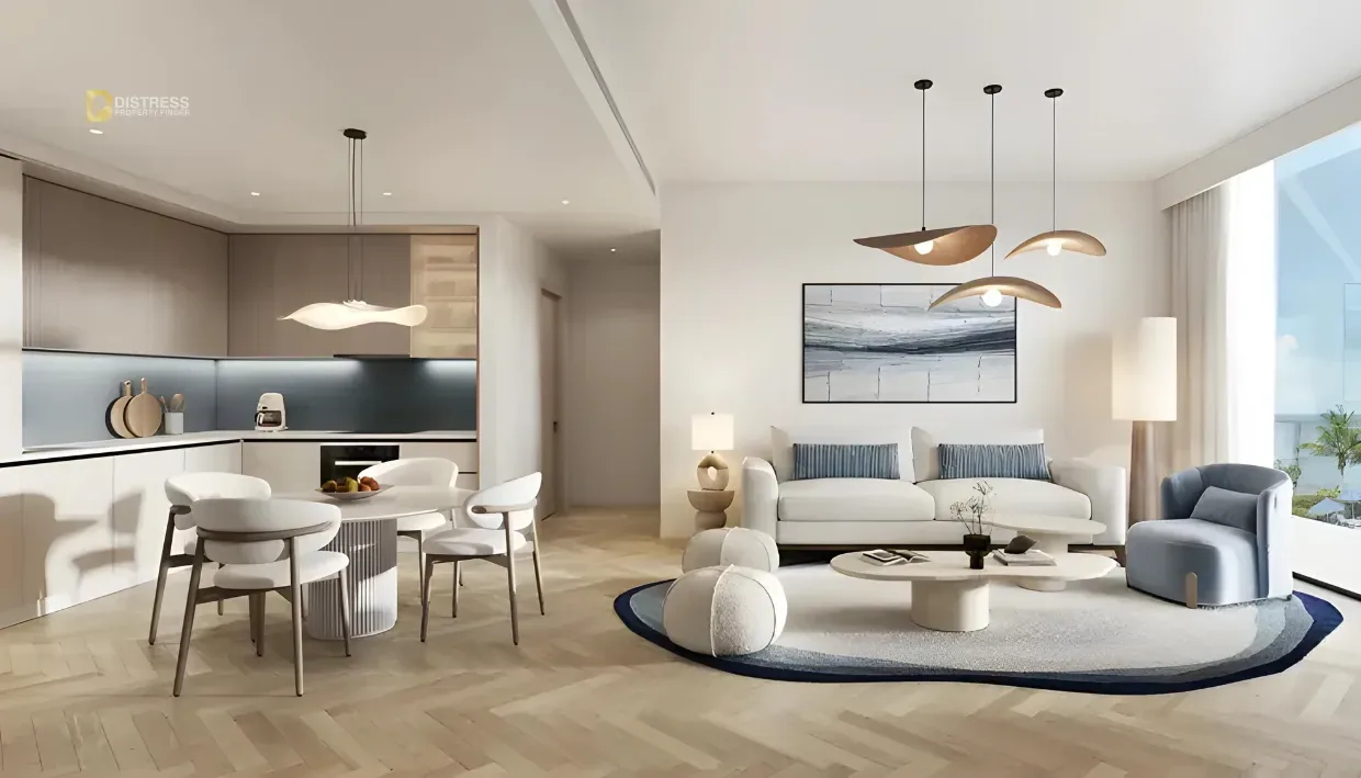 Apartment Nikki Beach Residences Al Marjan Island — At By Aldar Properties Living Room