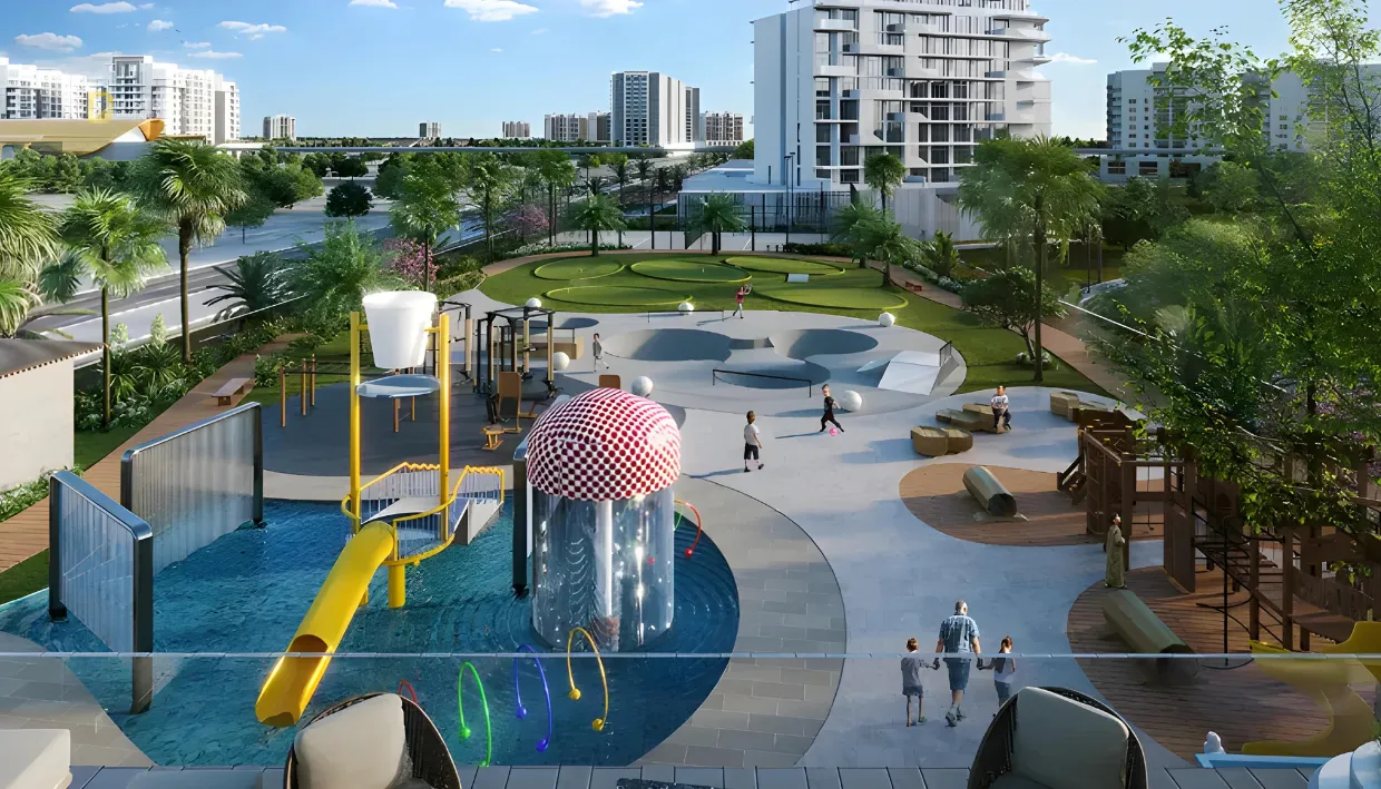 Serene Gardens 1 by Prescott at Al Furjan - terrace view