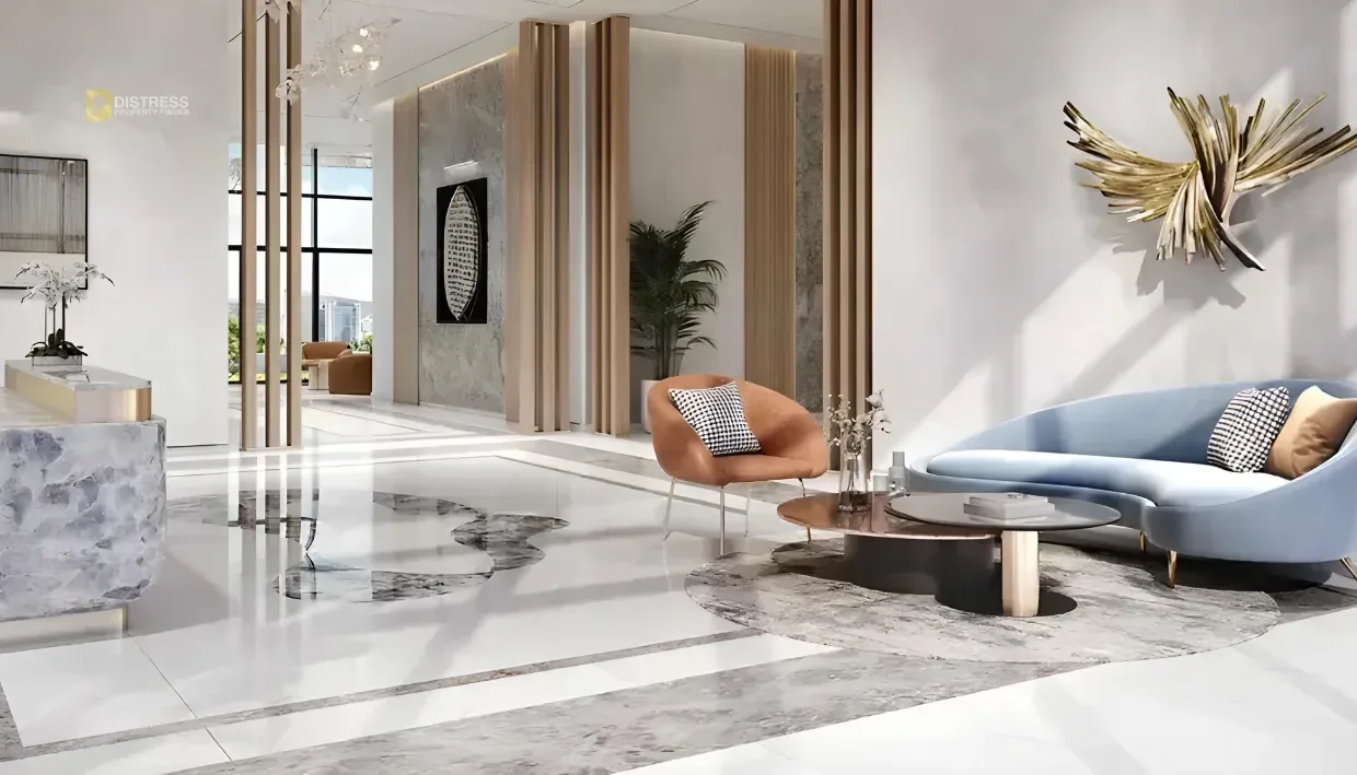 Studio Apartment Azizi Venice Dubai South — Distress Deal Apartment In Be Lobby Lounge