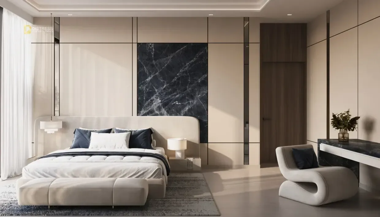 Studio Apartment Binghatti Skyhall Business Bay — Bedroom