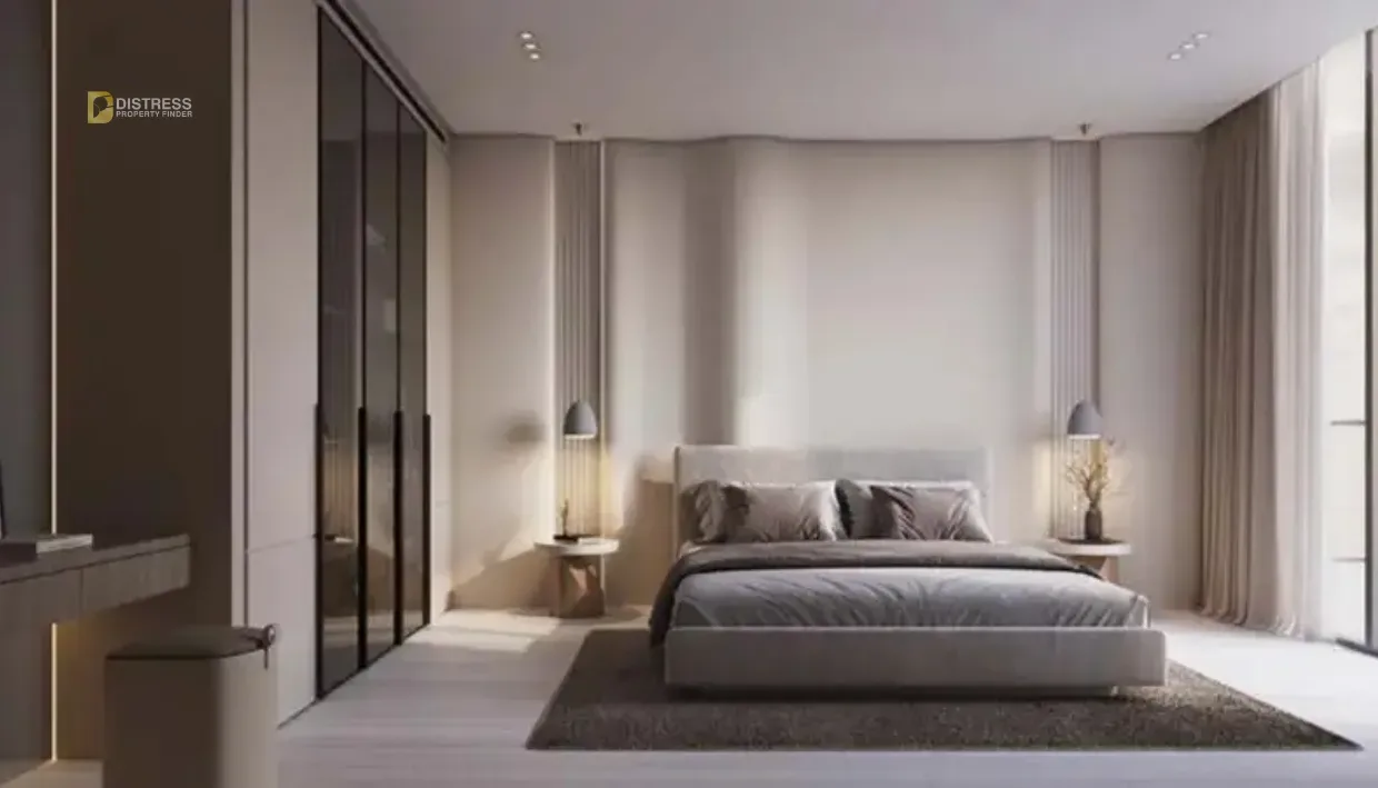 Studio Apartment Binghatti Starlight Al Jaddaf — Bedroom