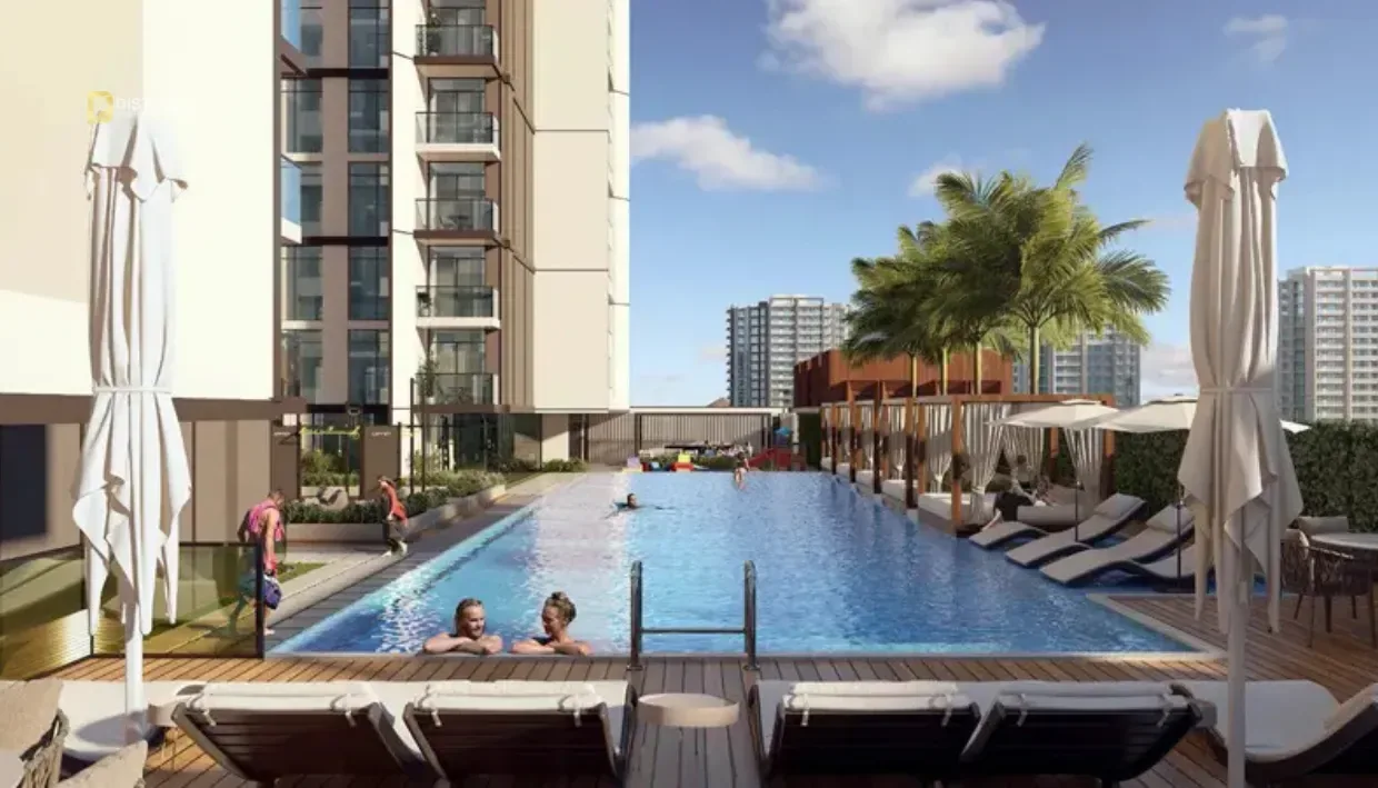 Studio Apartment Maison Elysee II Jumeirah Village Circle — At Dubai By Pantheon Development Swimming Pool