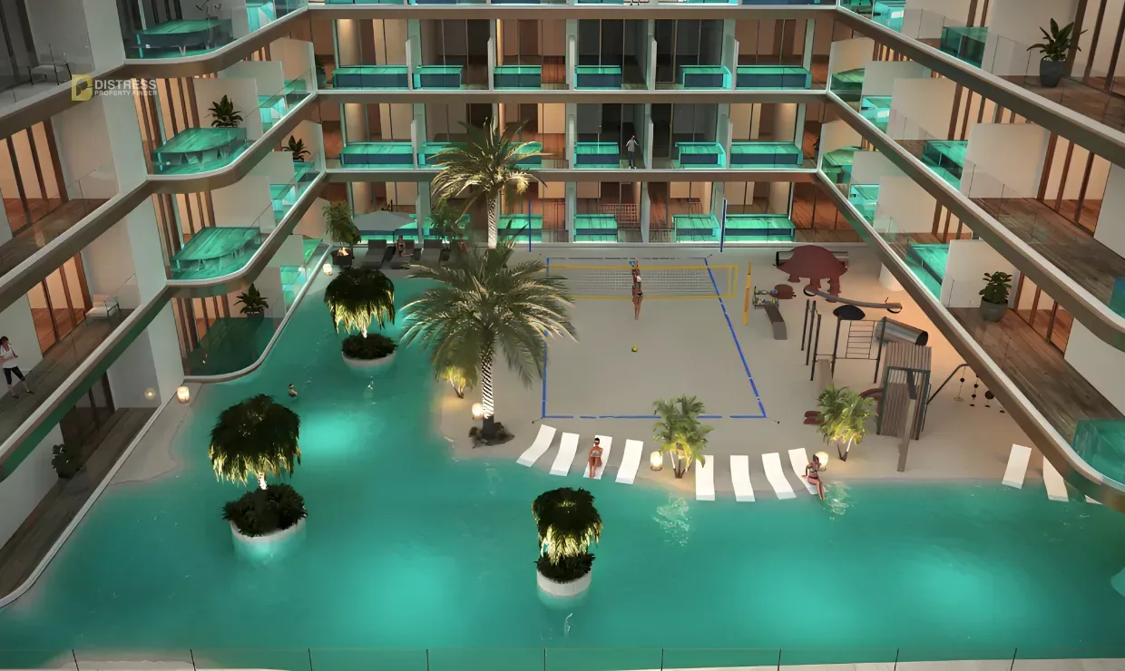 Studio Apartment Peace Lagoons Dubailand Residence Complex — Bedroom Apartment With Private Pool Balcony In