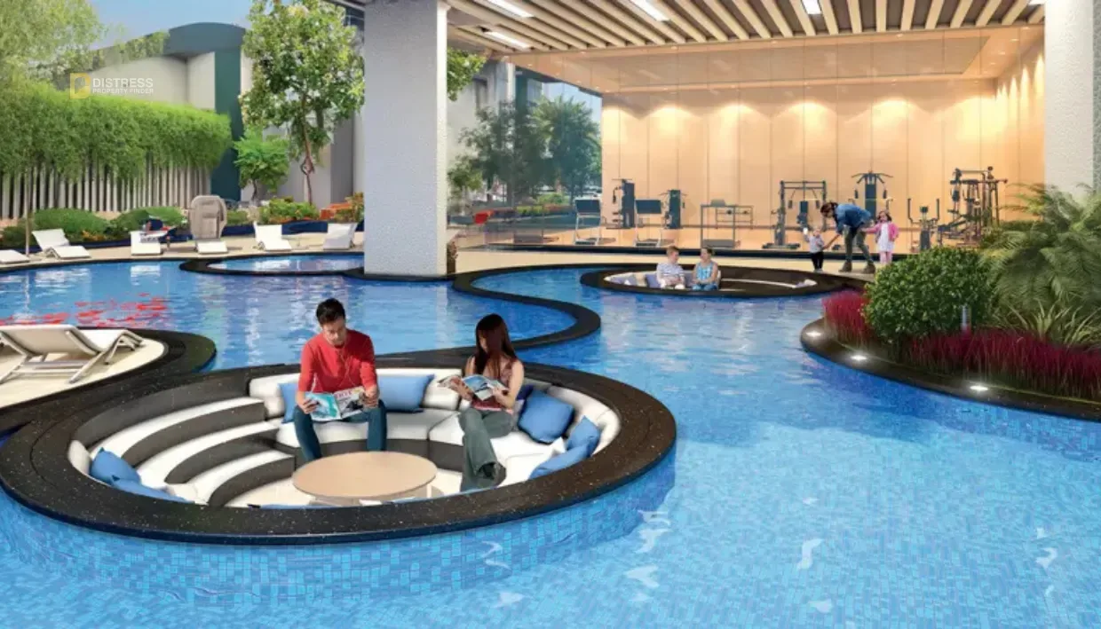 Studio Apartment Sportz By Danube Dubai Sports City — At Sport Dubailand Pool Garden