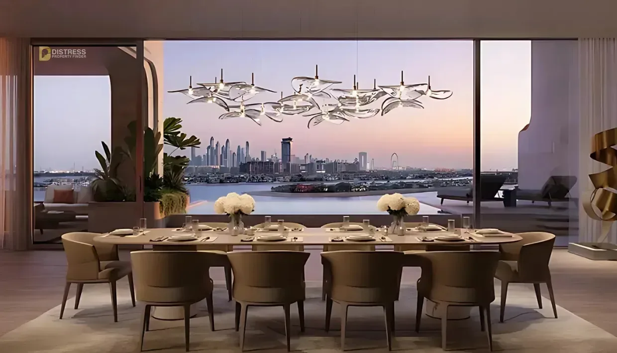 3-Bedroom Apartment The Alba Residences Palm Jumeirah — Dorchester Collection At By Dinning Area